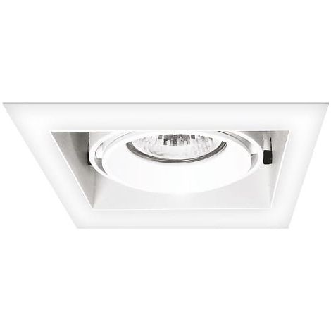 Spot encastré Merano carré GU10 orientable blanc Light Prestige (1/2)