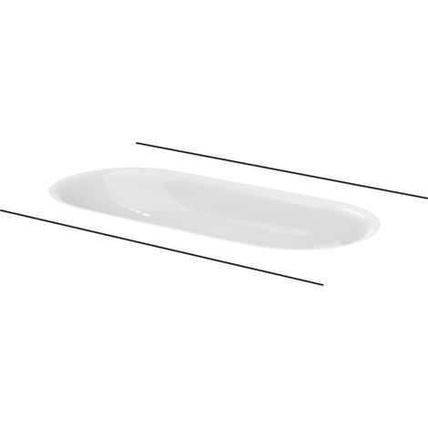 BetteComodo lavabo à encastrer, sans trou pour robinet, sans