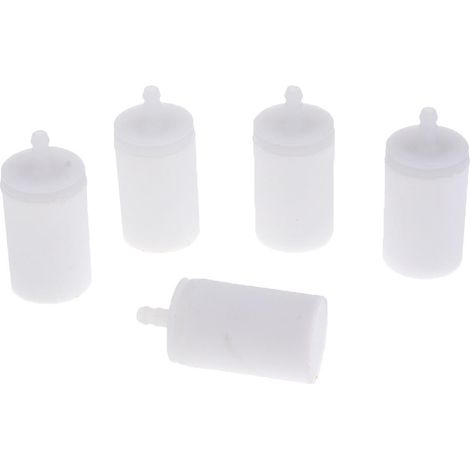 5 Pièces En Plastique Gaz Carburant Filtre Pour Tronçonneuse Souffleur Moteur Machine Blanc (1/5)