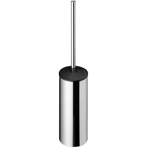 Geesa Wynk Brosse de toilette avec support Chromé (tête de brosse noire) (1/5)