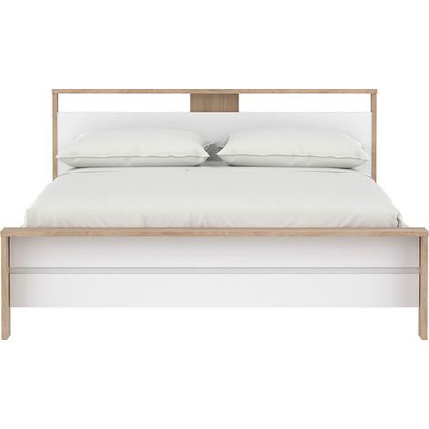 Next Bett mit 1 Einlegeboden 160x200cm weiß Hochglanz. (1/5)