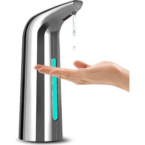Silberner, berührungsloser Flüssigseifenspender, automatischer Handdesinfektionsmittelspender, kompatibel mit verschiedenen Marken – AquaForge (1/5)