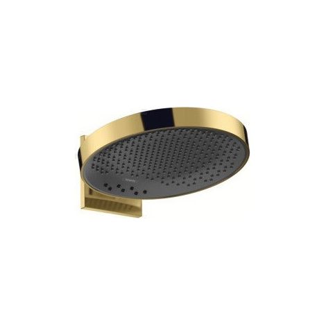 tête de douche 360 3jetavec bras de douche aspect doré poli