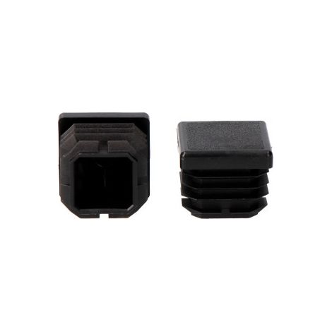 Embout Carré 40x40mm Noir Protection Carrée à Ailettes - Générique