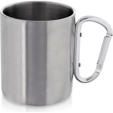 Taza de viaje de acero inoxidable con mosquet贸n de 350 ml. (1/5)