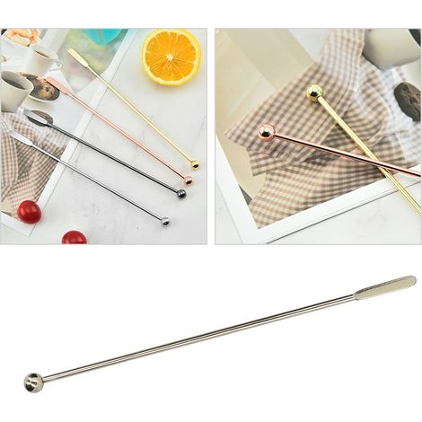 Agitateur en acier inoxydable 304 pour cocktails, cafés et autres boissons, accessoire de bar, couleur or (1/5)