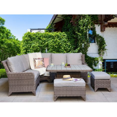Signature Weave Sarah Wicker Corner Sofa Lifting Dining Table Bench Furniture (1/5)