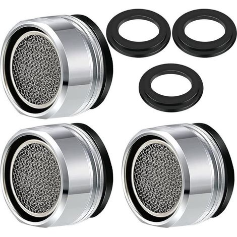 Mousseur Robinet M24, 3 pièces Filtre à Robinet d'économie d'eau Accessoires robinet Diffuseur Filtre de Robinet avec Joint d'étanchéité Pour Cuisine et Salle de Bain-- (1/4)