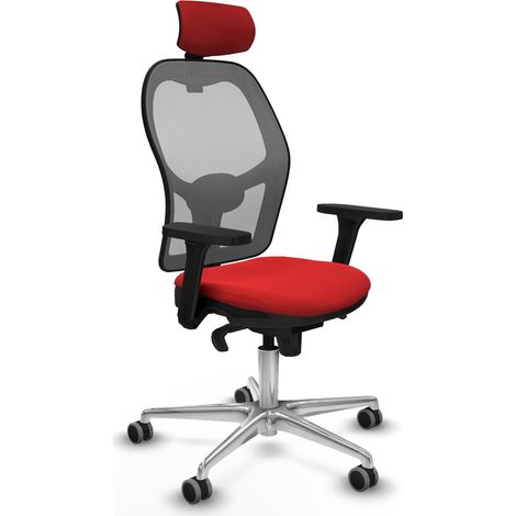 Bürostuhl piqueras y crespo Jorquera rot Kunstleder Mesh
