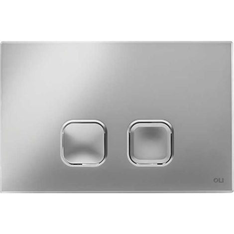 Placca di comando per cassette wc cromata lucida Plain dual (1/5)
