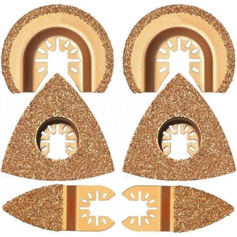 6 pièces Scie oscillantes en carbure de diamant pour Bosch Chicago Craftsman Dewalt Dremel Fein Genesis Harbor (1/4)