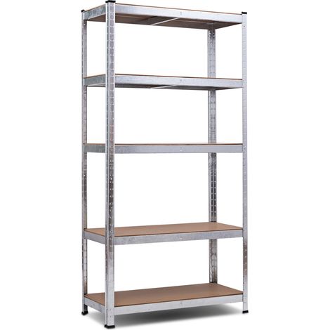Scaffale da garage 90 x 40 x 180 cm portata massima 175 kg moderno multifunzionale in acciaio zincato e MDF 200012053