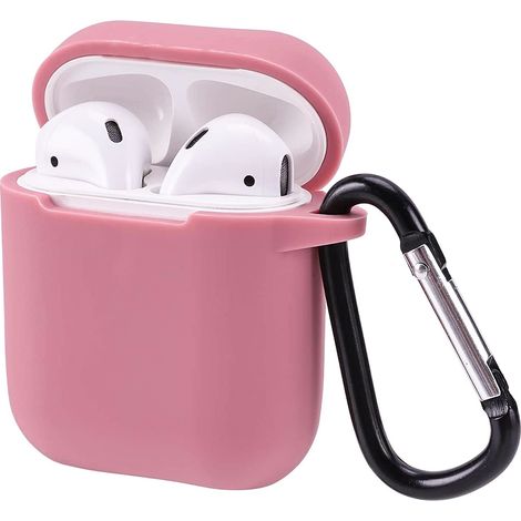 Cover custodia silicone rosa antico cuffie bluetooth auricolari gancio