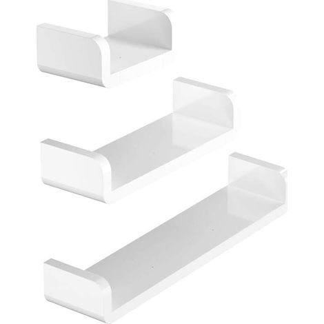 3 pcs étagère murale de salle de bain, étagère de salle de bain, boîte de douche étagère décorative, étagère en plastique en forme de U, étagère de cuisine (1/5)