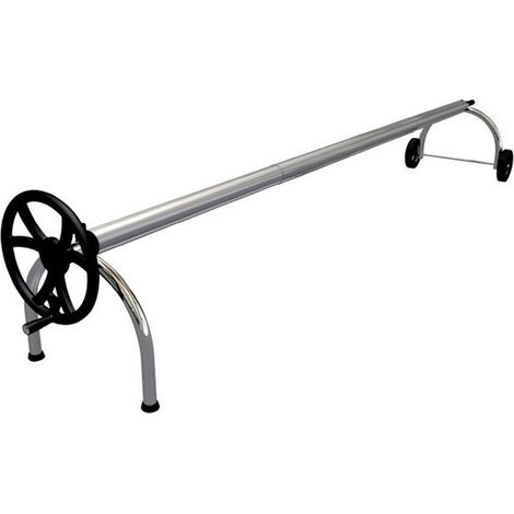 Astralpool – Enrouleur de bâche de piscine télescopique 2 à 4,5 m – Tube en aluminium – Pieds en inox pour fixation durable – Usage professionnel