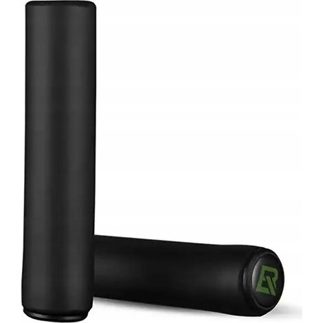 Manopole per bicicletta in schiuma di silicone, diametro 22 mm - nere (1/4)