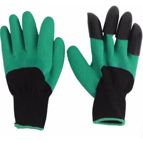 Toivize-Gants de Jardinage à Griffes - Imperméables Respirants - Nylon Latex Taille M Lot de 2 Paires pour Plantation et Bêchage (1/5)