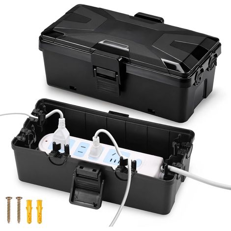 Kabelanschlussdose für den Außenbereich, 26,2 x 15 x 9,5 cm – Wasserdicht gemäß IP54 für Stecker, Zeitschaltuhren und Weihnachtsbeleuchtung (1/5)