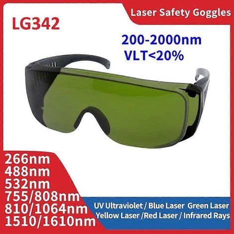 Lunettes de sécurité laser, protection contre les rayons X, lunettes de protection oculaire UV IR IPL FPV 200-2000 nm 1064 532 nm, protection oculaire pour l'épilation ( ) (1/3)