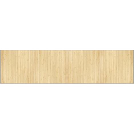 Tapis rectangulaire naturel clair 100x400 cm bambou (1/5)