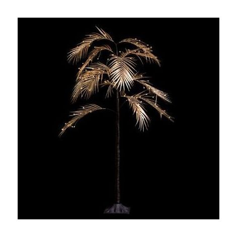 Fééric Lights And Christmas – Arbre lumineux palmier 120 cm – 120 LED blanc chaud – Alimentation secteur – Décoration intérieure élégante