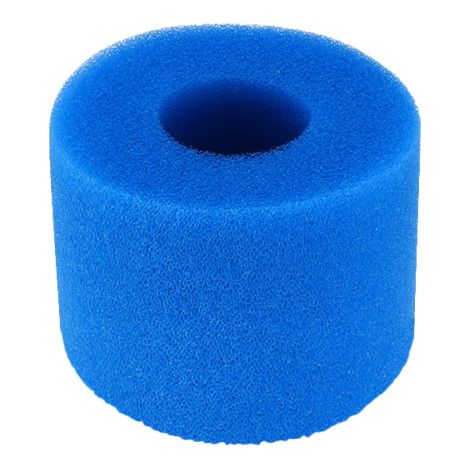 Filtre de piscine, compatible avec les filtres de piscine Intex Type S1, cartouche filtrante en mousse réutilisable et lavable, éponge de nettoyage, bleu, 10,8 x 7,3 cm (1/5)