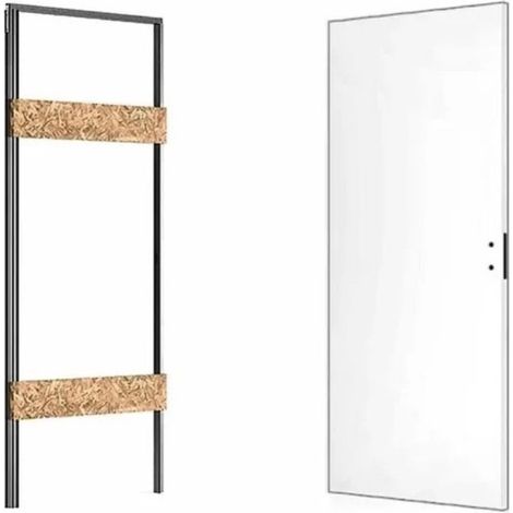 Porta da interno filo muro battente reversibile - 80xH210 cm (1/4)