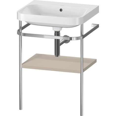 Duravit Happy D.2 Plus c-shaped Set mit Metallkonsole, 575x490mm,