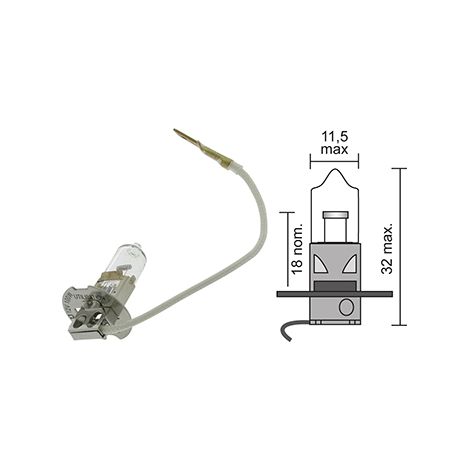 Ampoule Halogène 12v - 100w Modèle H3 - L'utilisation De Cette Ampoule Est Strictement Interdit Pour Trafic Routier