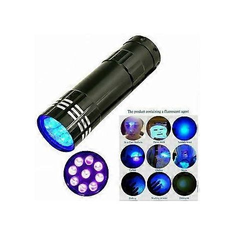 Lampe torche UV multifonctionnelle, lampe torche UV portable, lampe détecteur de billets UV (1/4)