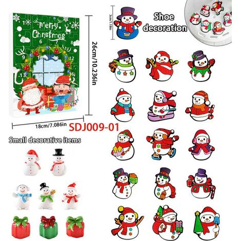 New Creative Christmas Series Blind Box Christmas 24-Day Calendar Box Cartoon Snowman Surprise Box - SDJ009—01 -