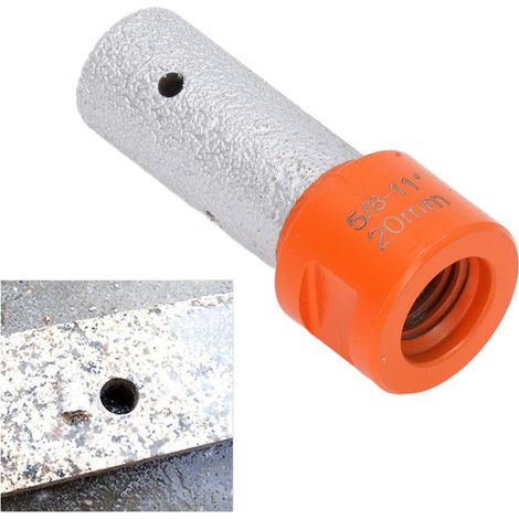 Fraise à braser 5/8-11" pour granit, quartz, marbre, carrelage, finition des bords, agrandissement des trous, fraise de 20 mm (1/5)
