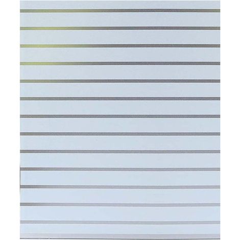 Film électrostatique pour fenêtre 45 × 200 cm – film anti-UV 90% – protection de la vie privée pour vitres domestiques (Motif à rayures)