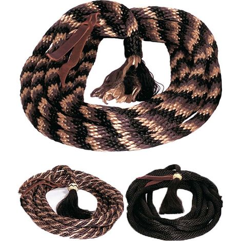 Mécate en nylon tressé avec bout en cuir (1/4)
