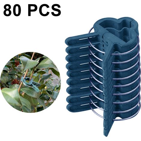 Clips de jardin pour la greffe de semis, les fleurs et la décoration de jardin. Taille au choix. Clips de printemps pour plantes, support de tiges, 80 petites pièces.