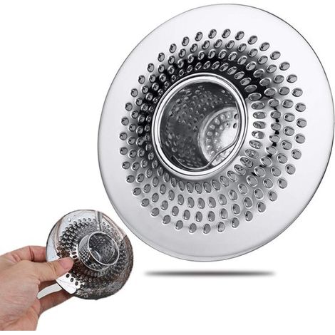 Raccoglitore di capelli per scarichi, protezione contro le ostruzioni per vasche da bagno e docce, tappo per capelli, filtro per scarico, tappo di scarico, raccoglitore di capelli, filtro per lavandin (1/5)