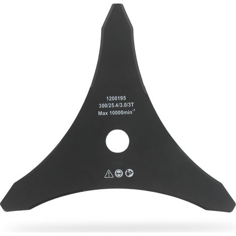 1 Lame Débroussailleuse,3 Dents,Largeur 300 mm,Épaisseur 3 mm,Alésage 25,4 mm,Jardin (1/5)