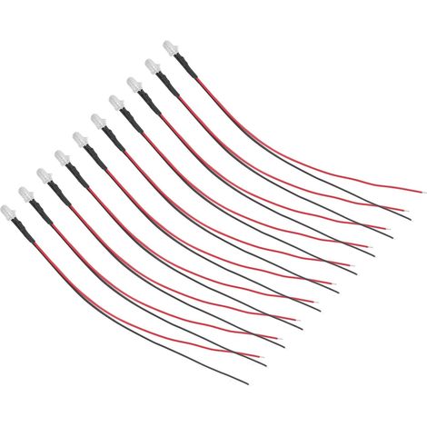 LED-Set – 5–12 V, 5 mm, 120°, Blau – Vorverdrahtet zum Selbstbau – Elektronikentwicklung (1/5)