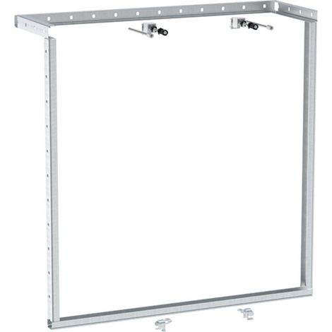 Support d'habillage mural pour bâti-support WC Geberit Duofix double – Aluminium – Longueur 600 mm – Largeur 1300 mm – Hauteur 60 mm (1/5)