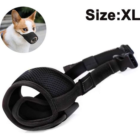 Muselière pour chien en nylon souple, anti-morsure et anti-aboiements, sécurisée, en maille respirante, pour chiens de petite, moyenne et grande taille. (1/4)