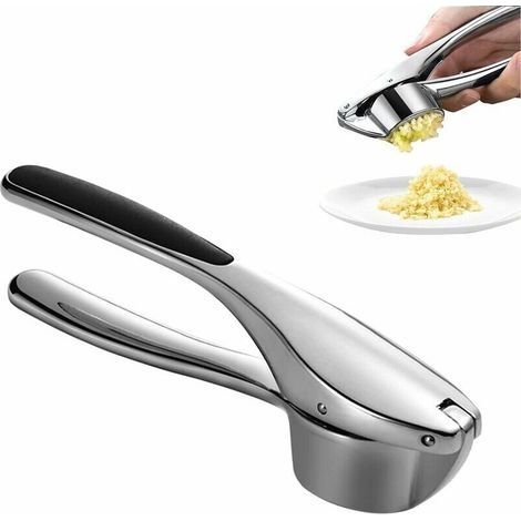 Presse Ail, Concasseur à Ail, Presse Ail en Acier Inoxydable, Professionnel Crusher Pratique Lave Vaisselle Nettoyer, Ecrase Ail avec Poignée Antidérapante pour Restaurant Maison Cuisine (1/5)