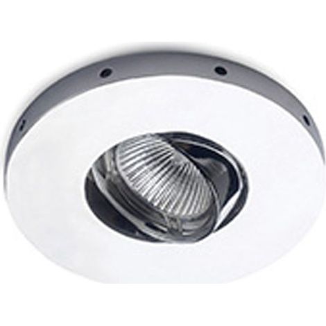 Aro empotrable basculante “Horus” con LED GU10 (0,5W 4200K 30lm) IP20 fabricado en cristal y aluminio color cromo (1/3)