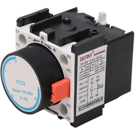 Contacteur CA compact et stable en laiton PC pour moteur de climatiseur et éclairage, 10 A, 33 W (1/4)