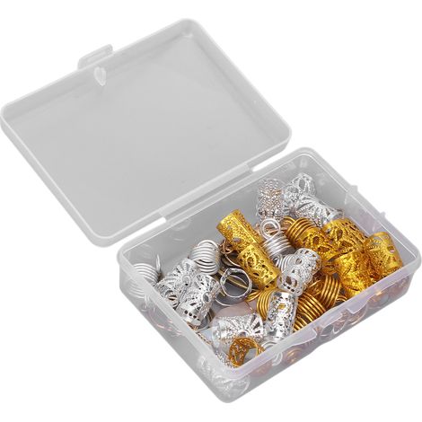 Perles pour tresses et dreadlocks, accessoires en alliage pour la création de dreadlocks. Tubes, anneaux et pinces à cheveux.