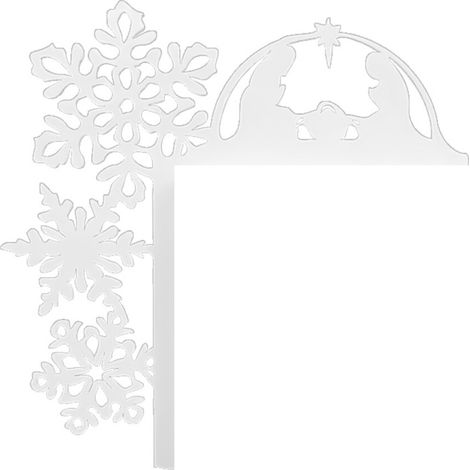 Adornos metálicos para la esquina de la puerta en Navidad - Flor de nieve YS (1/5)