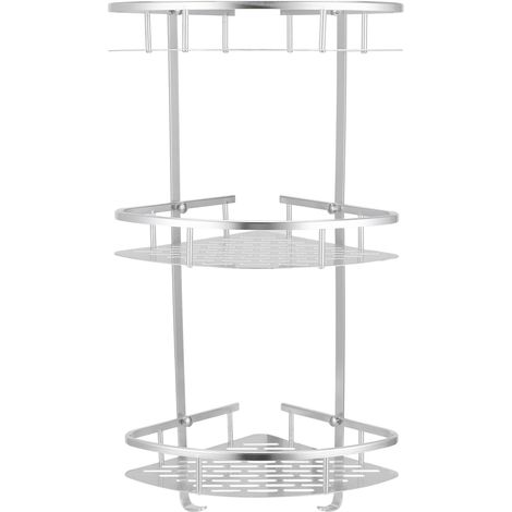 Eosnow Eck-Duschregal mit 3 Ebenen, Wandmontage, Dusch-Organizer, Aufbewahrungsregal für Toilette, Küche
