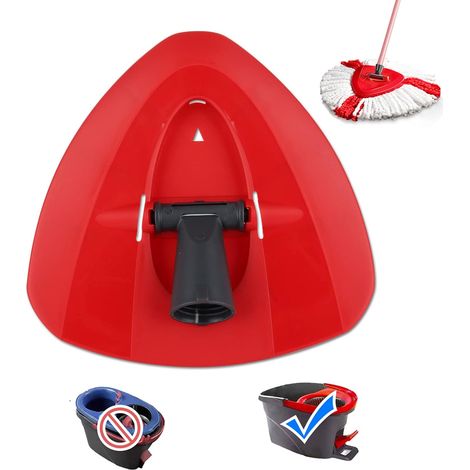 Tête de Base de Rechange Rouge Compatible avec Les Accessoires de vadrouille Vileda, Disque de tête de vadrouille Rotatif Triangulaire, 1 pièce de tête de vadrouille de Rechange (1/5)