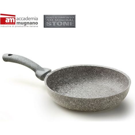 Padella Antiaderente Pietra 22 cm Antigraffio CUORE DI PIETRA Accademia Mugnano