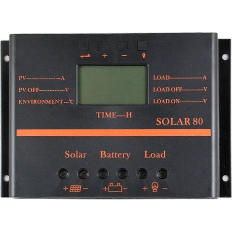 Régulateur de batterie personnalisé pour panneau solaire 80A, port automatique 12V / 24V PWM pour FLD / LiFe (1/5)