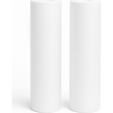 2 filtres lisses 10' 10 microns pour adoucisseur et osmoseur d'eau
